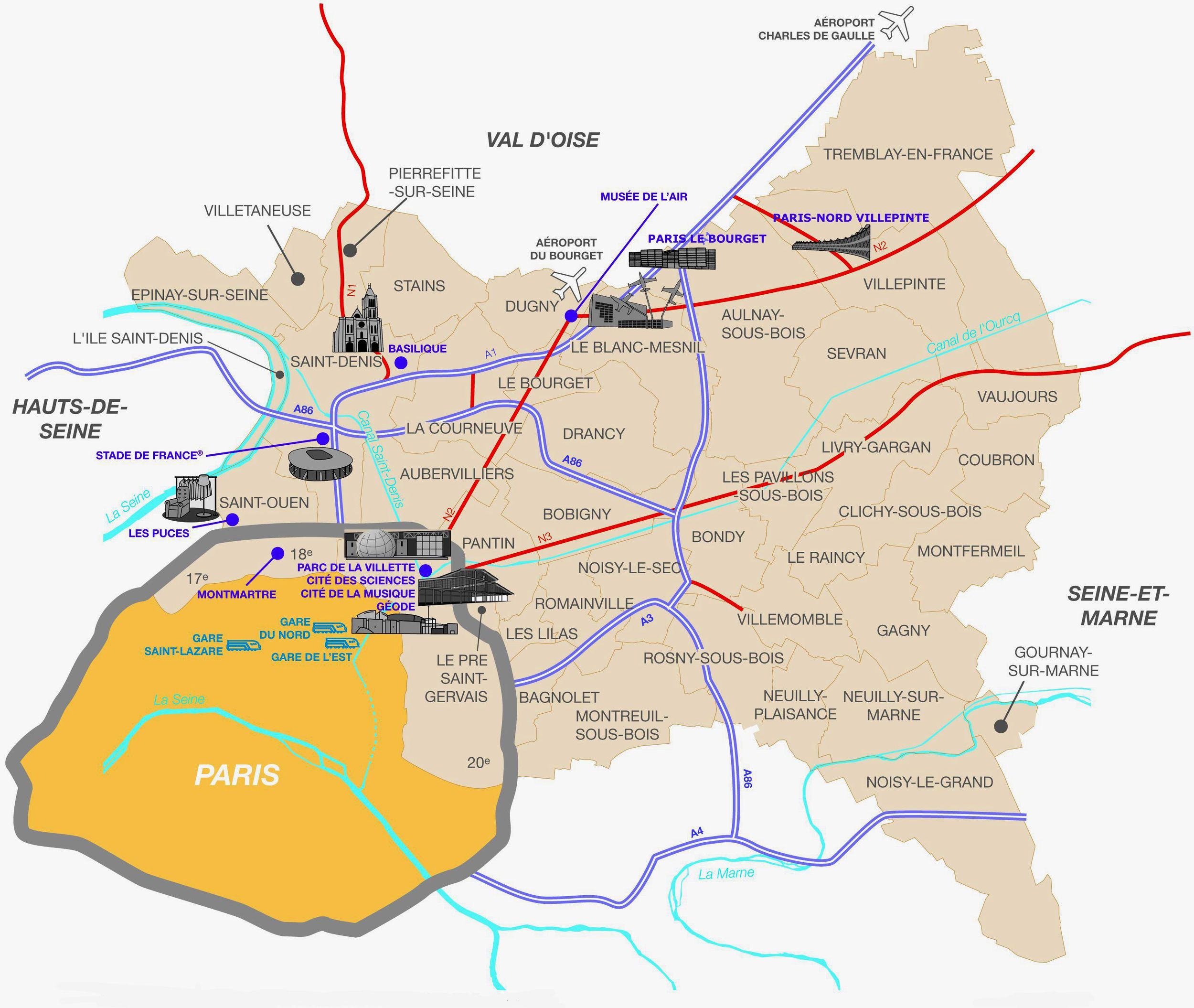 93 seine saint denis plan